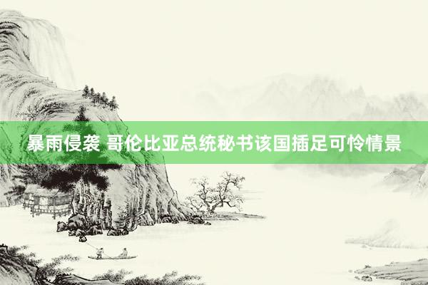 暴雨侵袭 哥伦比亚总统秘书该国插足可怜情景